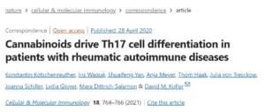 Cannabinoids drive Th17 cell differentiation in patients with rheumatic autoimmune diseases